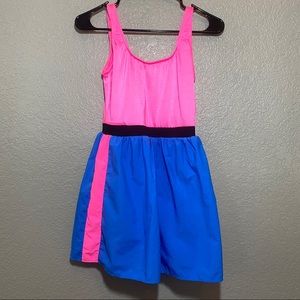 Vintage 1980’s HOT pink and Blue Leotard